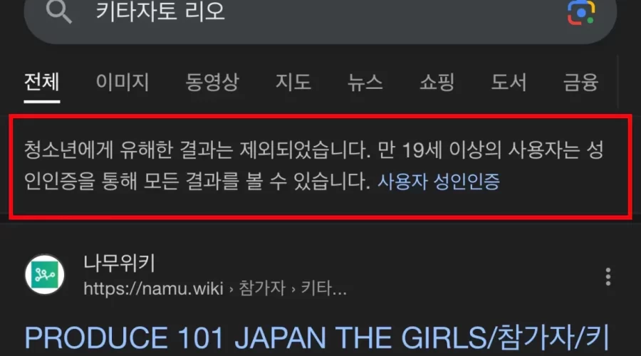 모바일 구글 성인인증 없이 검색하는 방법 (연령인증 우회)