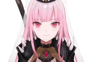 모리 칼리오페 빨간약, 전생 사진, 안의 사람 얼굴, 국적